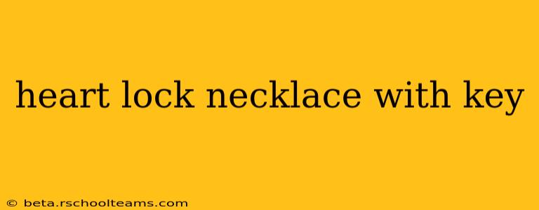heart lock necklace with key