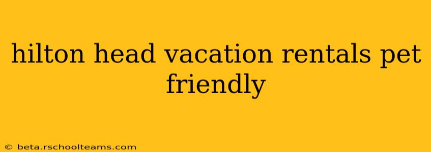 hilton head vacation rentals pet friendly
