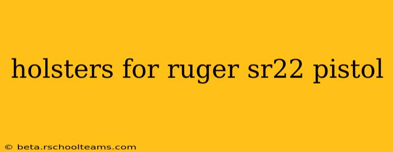 holsters for ruger sr22 pistol