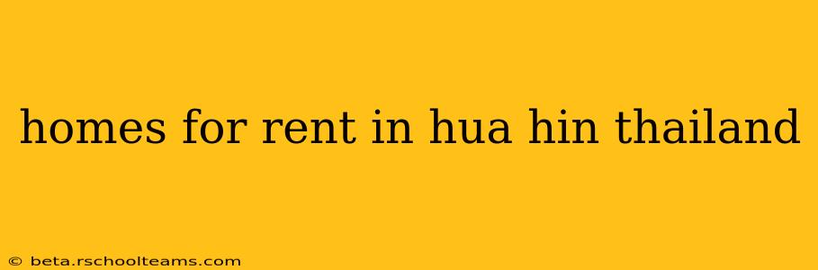 homes for rent in hua hin thailand