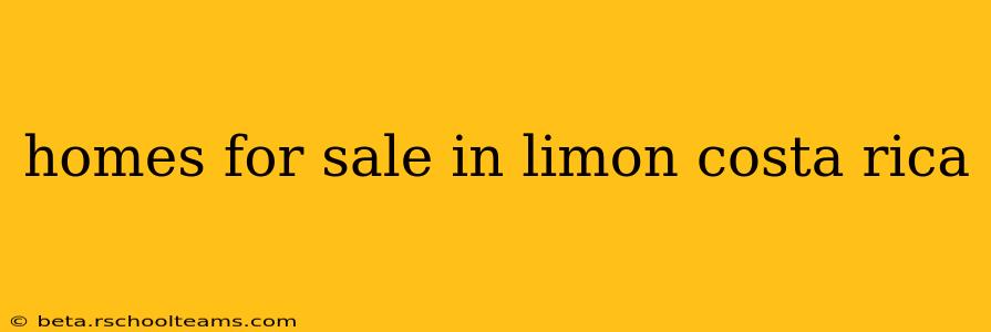 homes for sale in limon costa rica