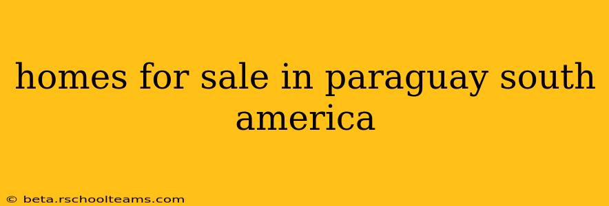 homes for sale in paraguay south america