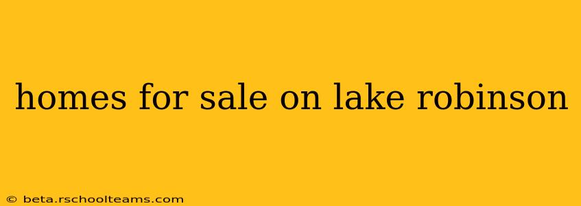 homes for sale on lake robinson