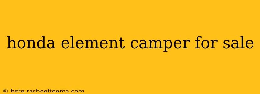 honda element camper for sale