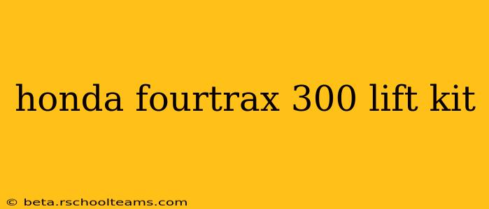 honda fourtrax 300 lift kit
