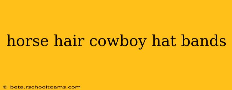 horse hair cowboy hat bands