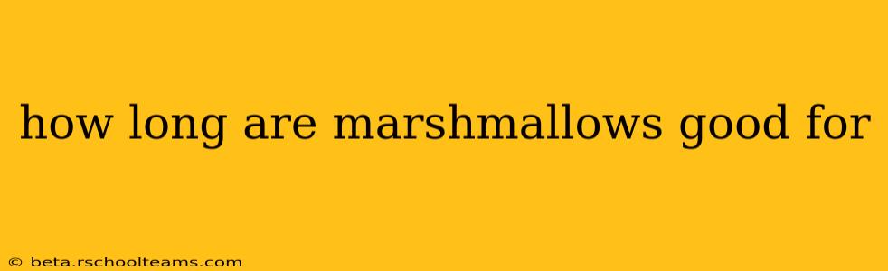 how long are marshmallows good for