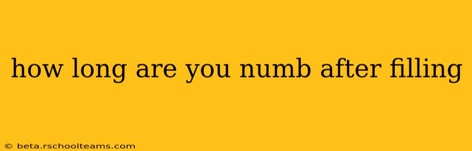 how long are you numb after filling