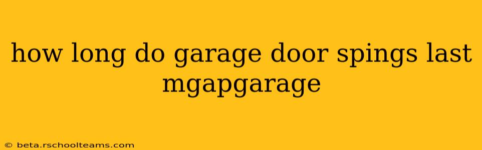 how long do garage door spings last mgapgarage