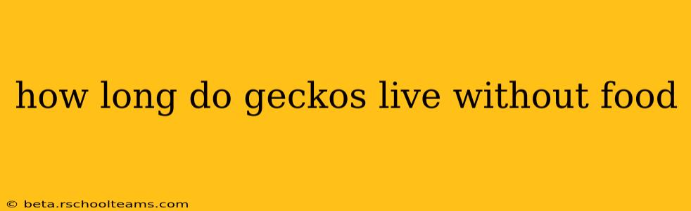 how long do geckos live without food