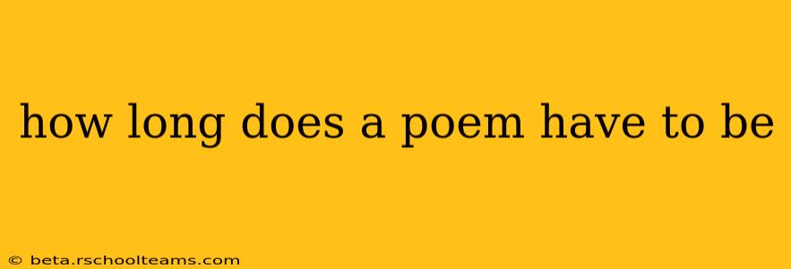 how long does a poem have to be