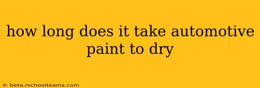 how long does it take automotive paint to dry