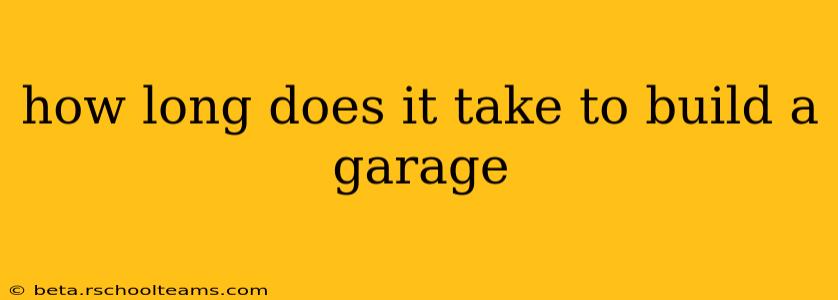 how long does it take to build a garage