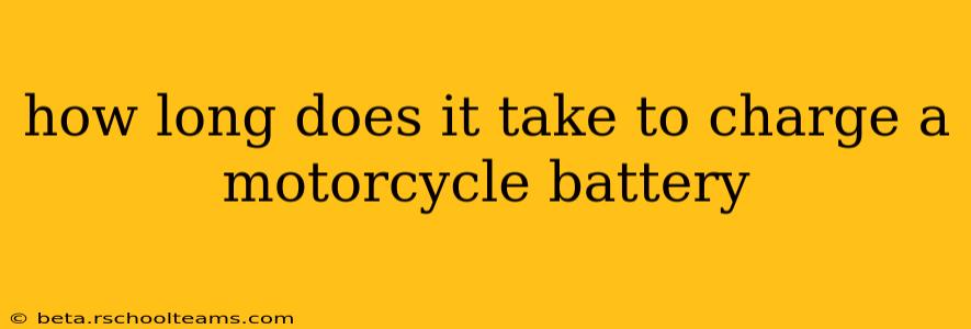 how long does it take to charge a motorcycle battery