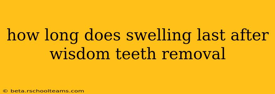 how long does swelling last after wisdom teeth removal