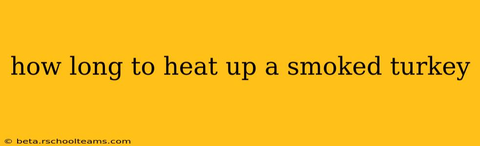 how long to heat up a smoked turkey