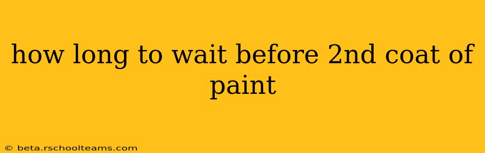 how long to wait before 2nd coat of paint
