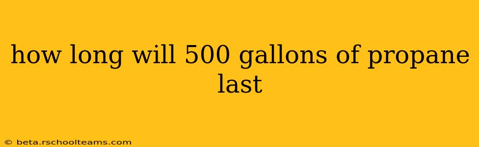 how long will 500 gallons of propane last