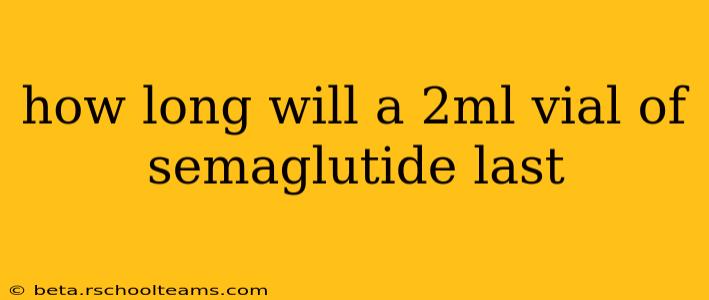 how long will a 2ml vial of semaglutide last