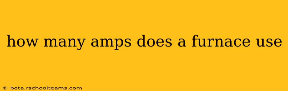 how many amps does a furnace use