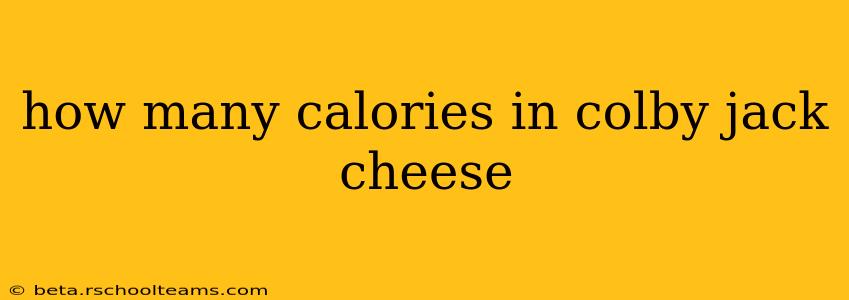 how many calories in colby jack cheese