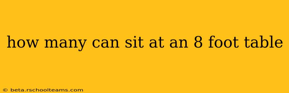 how many can sit at an 8 foot table