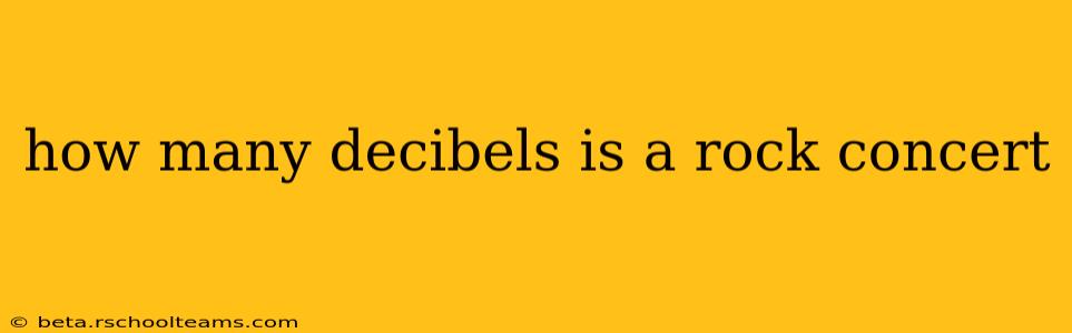 how many decibels is a rock concert