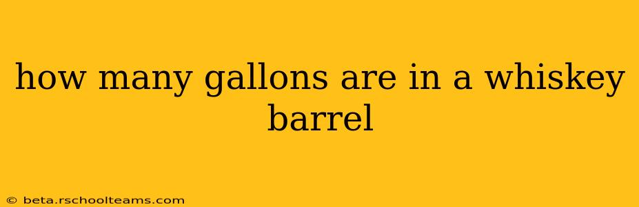 how many gallons are in a whiskey barrel