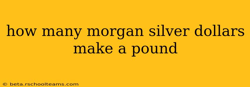 how many morgan silver dollars make a pound