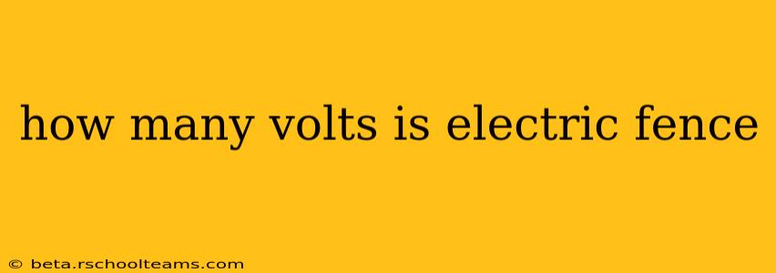 how many volts is electric fence