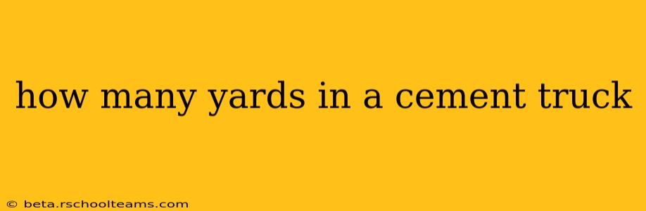 how many yards in a cement truck