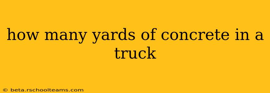 how many yards of concrete in a truck