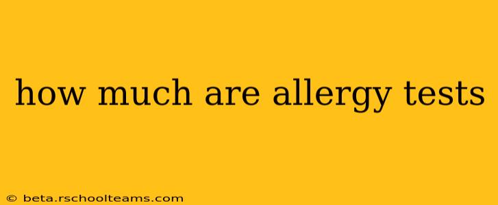 how much are allergy tests