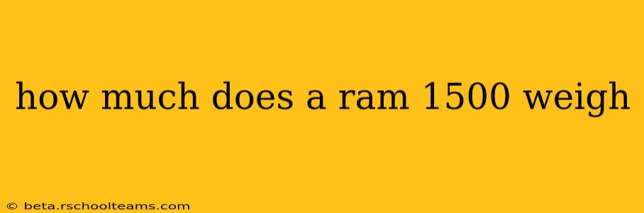 how much does a ram 1500 weigh