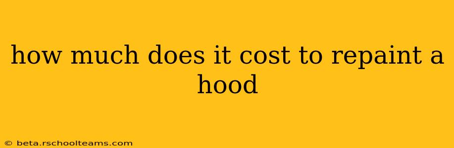 how much does it cost to repaint a hood