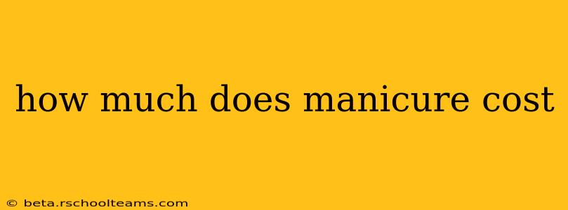how much does manicure cost