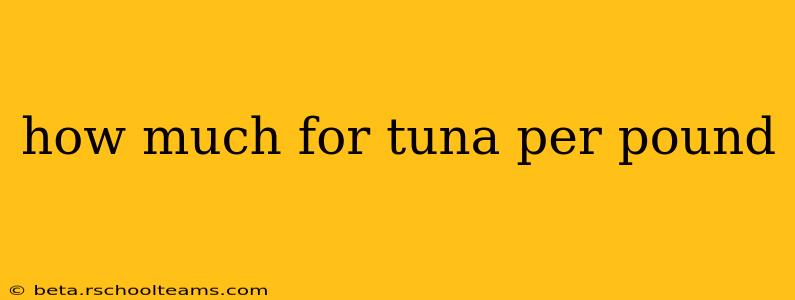how much for tuna per pound