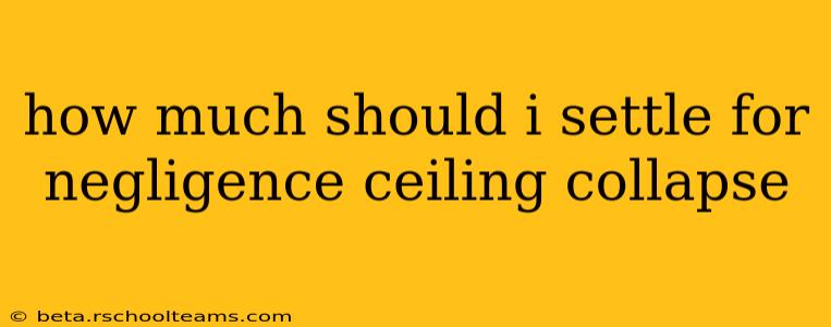 how much should i settle for negligence ceiling collapse