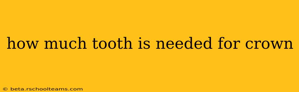 how much tooth is needed for crown
