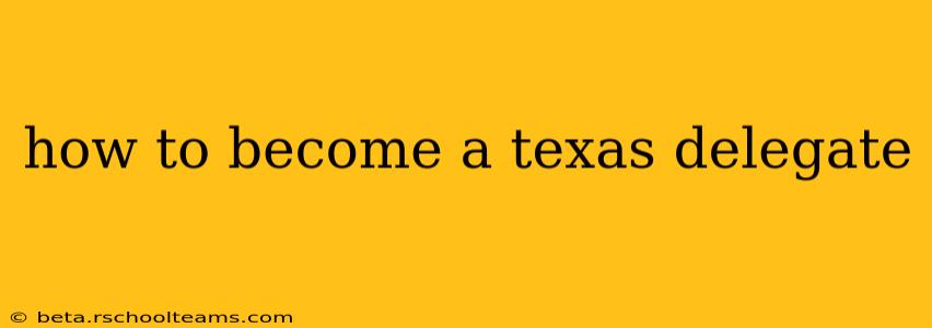 how to become a texas delegate