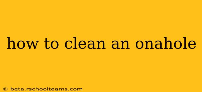 how to clean an onahole