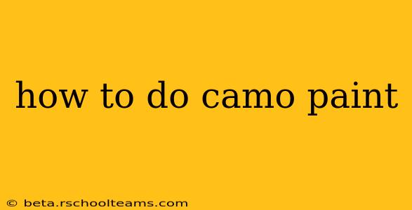 how to do camo paint