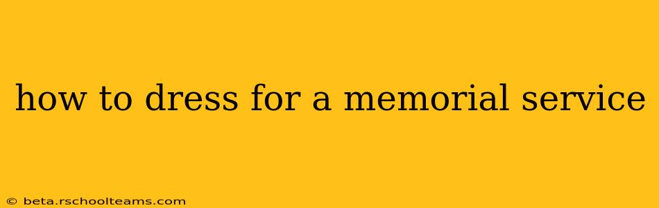 how to dress for a memorial service