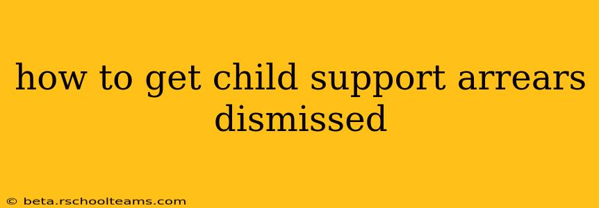 how to get child support arrears dismissed