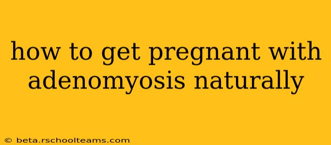 how to get pregnant with adenomyosis naturally