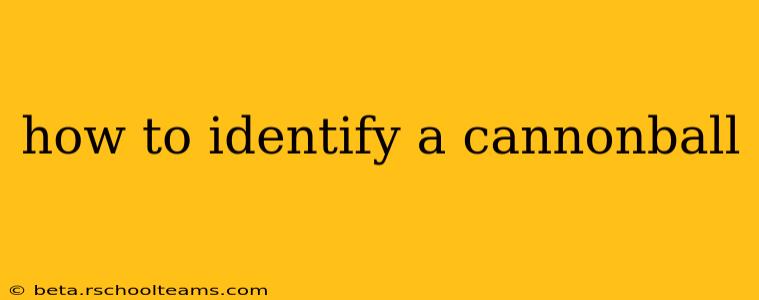 how to identify a cannonball