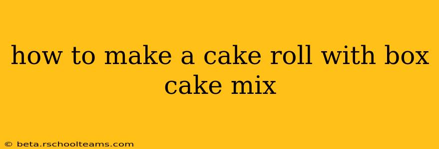 how to make a cake roll with box cake mix