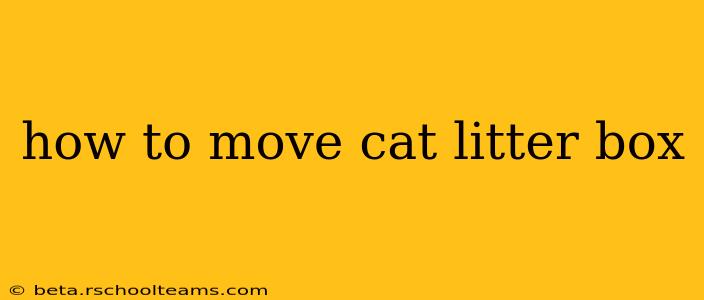 how to move cat litter box