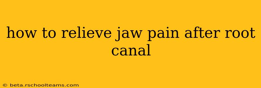 how to relieve jaw pain after root canal