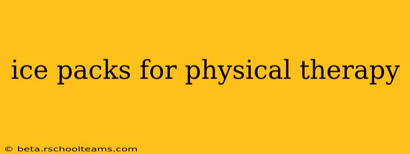 ice packs for physical therapy